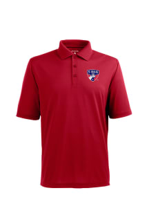 Antigua FC Dallas Mens Red Pique Xtra-Lite Short Sleeve Polo