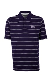 Antigua TCU Horned Frogs Mens Purple Deluxe Short Sleeve Polo