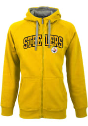 Antigua Pittsburgh Steelers Mens Gold Victory Long Sleeve Full Zip Jacket