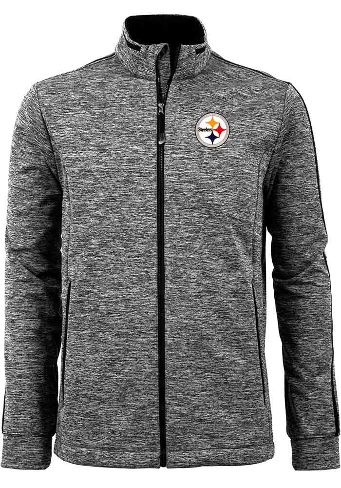 Antigua Pittsburgh Steelers Mens Black Golf Medium Weight Jacket