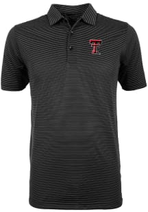 Antigua Texas Tech Red Raiders Mens Black Quest Short Sleeve Polo