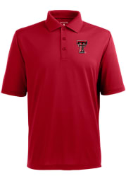 Antigua Texas Tech Red Raiders Mens Red Pique Short Sleeve Polo