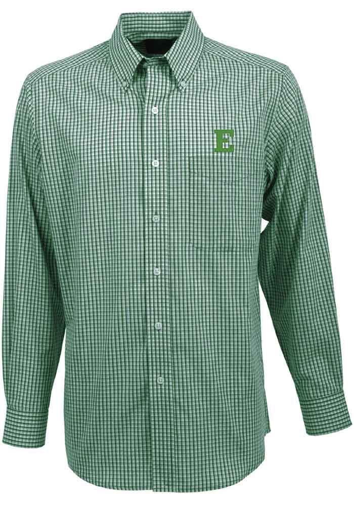 Antigua Eastern Michigan Eagles Mens Green Associate Long Sleeve Dress Shirt