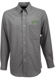 Antigua North Texas Mean Green Mens Black Associate Long Sleeve Dress Shirt