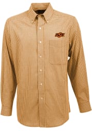 Antigua Oklahoma State Cowboys Mens Orange Associate Long Sleeve Dress Shirt