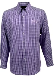 Antigua TCU Horned Frogs Mens Purple Associate Long Sleeve Dress Shirt
