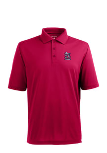 Antigua St Louis Cardinals Mens Red Xtra-Lite Short Sleeve Polo