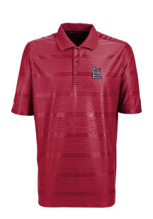 Antigua St Louis Cardinals Mens Red Illusion Short Sleeve Polo