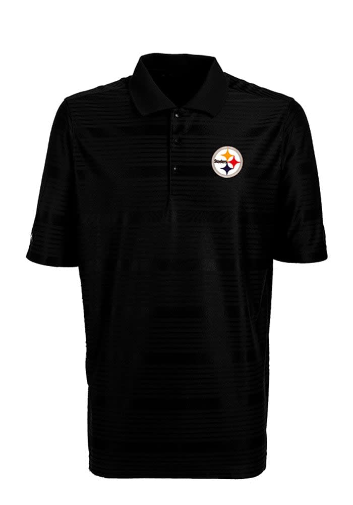 Antigua Men's Pittsburgh Steelers Quest Black Polo