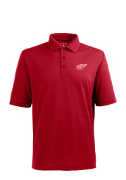 Antigua Detroit Red Wings Mens Red Xtra-Lite Short Sleeve Polo