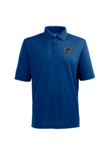 Antigua St Louis Blues Mens Blue Xtra-Lite Short Sleeve Polo
