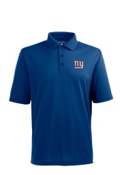 Antigua New York Giants Mens Blue Xtra-Lite Short Sleeve Polo