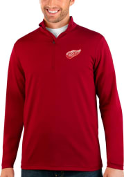 Antigua Detroit Red Wings Mens Red Rally Long Sleeve 1/4 Zip Pullover