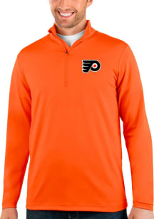 Antigua Philadelphia Flyers Mens Orange Rally Long Sleeve 1/4 Zip Pullover