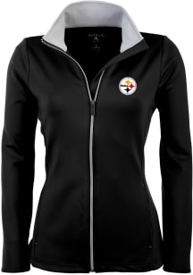 Antigua Pittsburgh Steelers Womens Black Leader Medium Weight Jacket