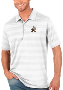 Antigua Cleveland Browns Mens White Compass Short Sleeve Polo