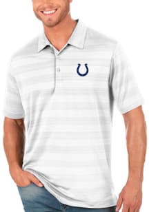 Antigua Indianapolis Colts Mens White Compass Short Sleeve Polo