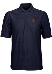 Antigua Cleveland Cavaliers Mens Navy Blue Illusion Short Sleeve Polo