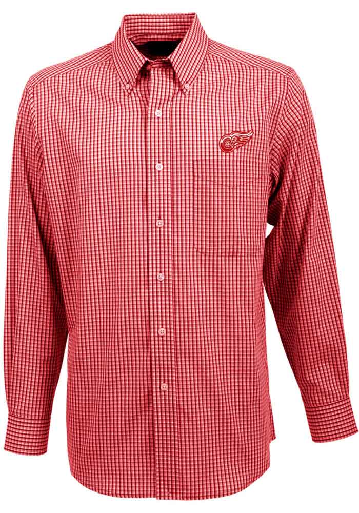 Louisville Cardinals Antigua Associate Woven Long Sleeve Button-Down Shirt  - Red