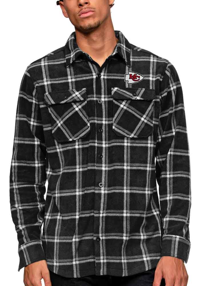 ANTIGUA Men's Antigua Black Kansas City Chiefs Industry Flannel