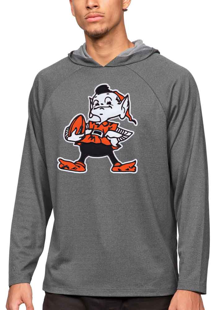 Zubaz NFL Men's Cleveland Browns Solid Team Hoodie With Camo Lined