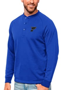 Antigua St Louis Blues Blue Helix Long Sleeve T Shirt