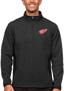 Antigua Detroit Red Wings Mens Black Course Pullover Jackets