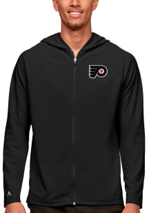 Antigua Philadelphia Flyers Mens Black Legacy Long Sleeve Full Zip Jacket
