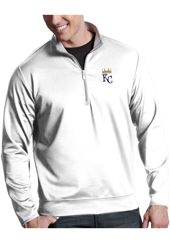 Antigua Kansas City Royals Mens Blue Leader Long Sleeve 1/4 Zip Pullover