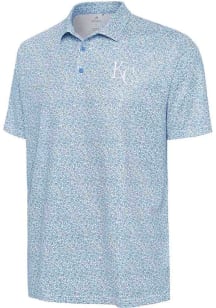 Antigua Kansas City Royals Mens White Field Ditsy Short Sleeve Polo
