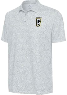 Antigua Columbus Crew Mens White Field Ditsy Short Sleeve Polo