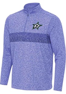 Antigua Dallas Stars Mens Blue Dashing Long Sleeve Qtr Zip Pullover