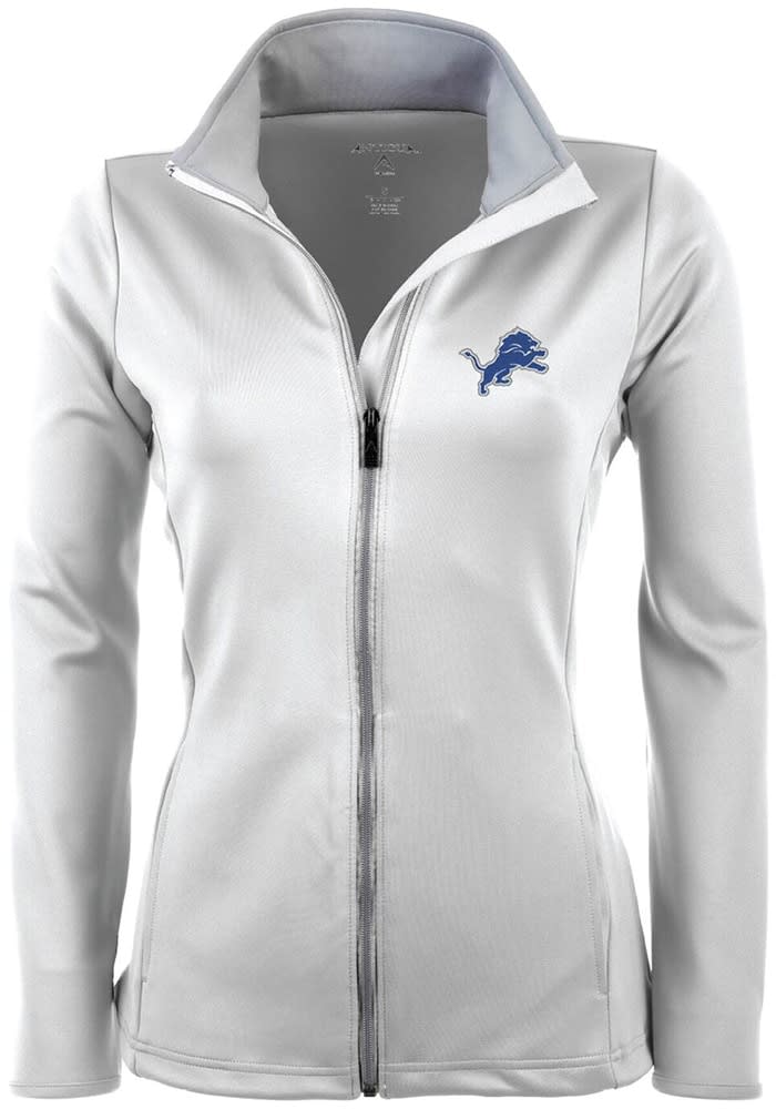 Antigua Women's Detroit Lions Fortune Grey Pullover Jacket