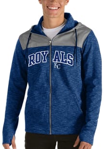 Antigua Kansas City Royals Mens Blue Exertion Long Sleeve Full Zip Jacket