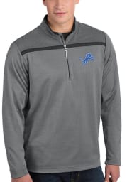 Antigua Detroit Lions Mens Grey Cryptic Long Sleeve 1/4 Zip Pullover