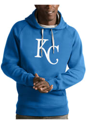 Antigua Kansas City Royals Mens Light Blue Victory Long Sleeve Hoodie