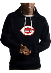 Antigua Cincinnati Reds Mens Black Victory Long Sleeve Hoodie