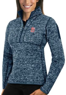Antigua St Louis Cardinals Womens Navy Blue Fortune 1/4 Zip Pullover