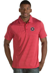 Antigua Chicago Fire Mens Red Quest Short Sleeve Polo