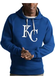 Antigua Kansas City Royals Mens Blue Victory Long Sleeve Hoodie