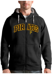 Antigua Pittsburgh Pirates Mens Black Victory Long Sleeve Full Zip Jacket