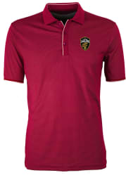 Antigua Cleveland Cavaliers Mens Red Draft Short Sleeve Polo