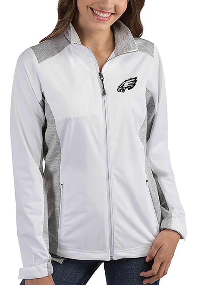 Philadelphia Eagles Antigua Women's Closure Full-Zip Vest - Heathered Gray