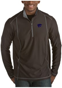 Antigua K-State Wildcats Mens Black Tempo Long Sleeve 1/4 Zip Pullover