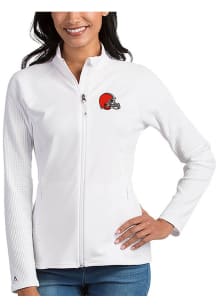 Antigua Cleveland Browns Womens White Sonar Light Weight Jacket