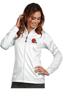 Antigua Cleveland Browns Womens White Golf Medium Weight Jacket