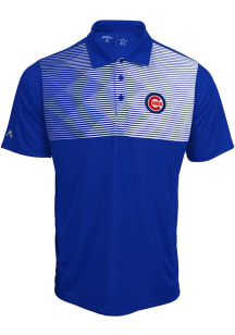 Antigua Chicago Cubs Mens Blue Tactic Short Sleeve Polo