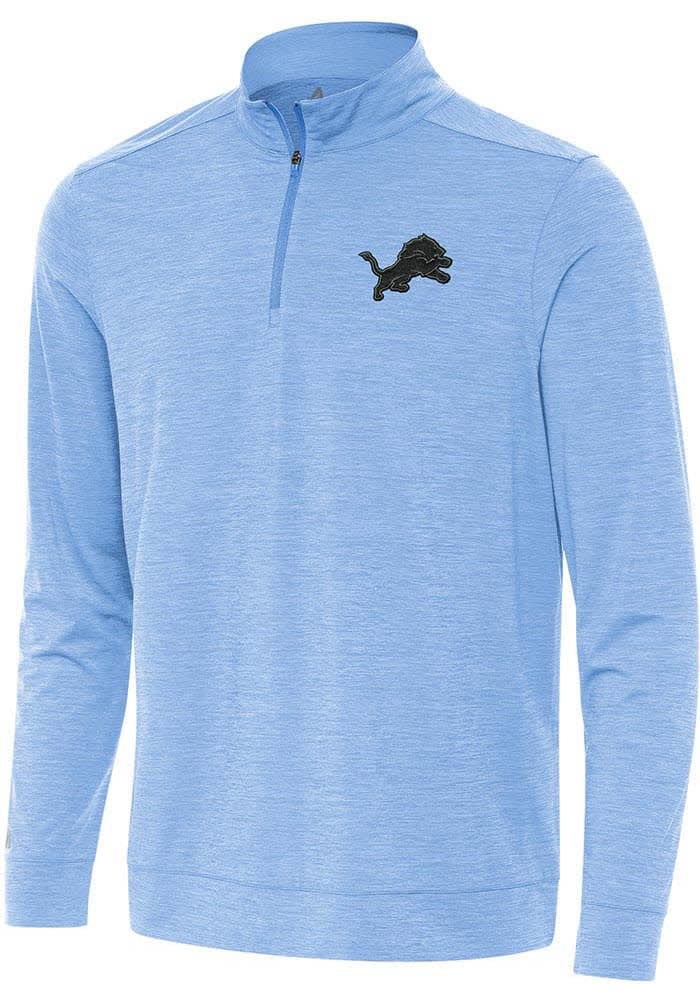 Antigua Detroit Lions Mens COLUMBIA BLUE HEATHER Tonal Bright