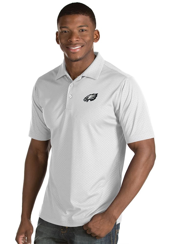 Philadelphia Eagles Antigua Metallic Logo Tribute Polo