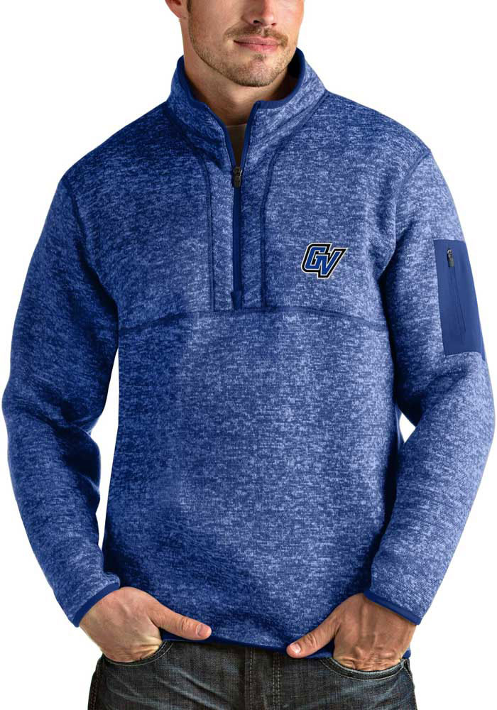Antigua Grand Valley State Lakers Mens Blue Fortune Long Sleeve 1/4 Zip Pullover